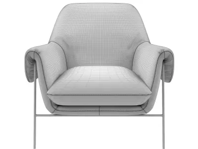 Hooker Furniture - Living Room Ambroise Metal Frame Club Chair 3D model