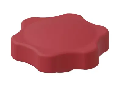 Plastic Hex Knob Toy 3D model