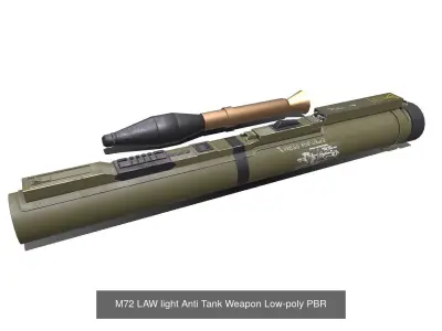 Anti Tank Rocket Launcher Collection Low-poly PBR 3D Model Pack