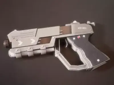 Sci-fi Futuristic Combat Pistol Low-poly 3D model