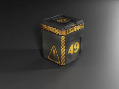 Sci-Fi cases set Low-poly 3D model