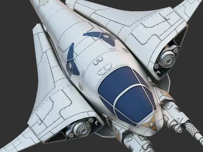 Manta  Space Fighter 3D model