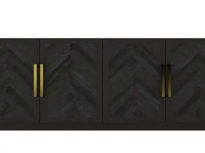 Restoration Hardware- Herringbone Sideboard Cabinet-002 3D model