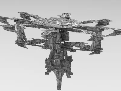 Moon base platforms 6  3D model