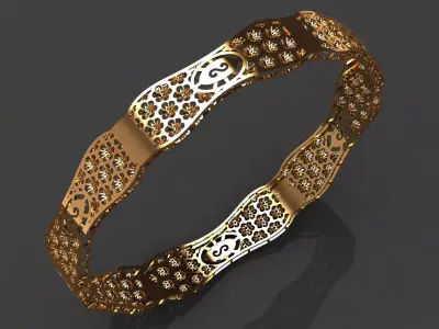 1362 Vaulted Pavilion Bangle 60MM-8gm 3D print model