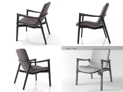 Woody armchair 3D model