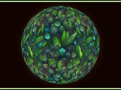 Grass Magic Forest Floor 10 TEXTURES Hand-painted ---PACK 3--- Texture