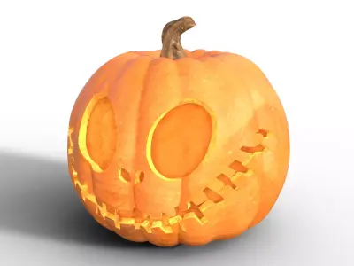 Pumpkin Hollow Grin Low-poly 3D model