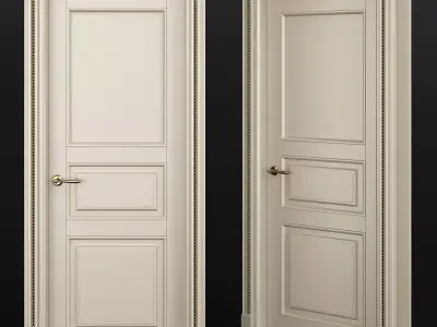 Interior Doors low poly 3d model Low-poly 3D model 5