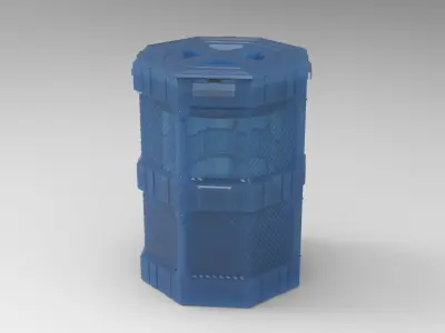Sci-fi Canister as a storage container 3D model