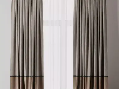 Collection Rod Curtain 001 3D Model Pack