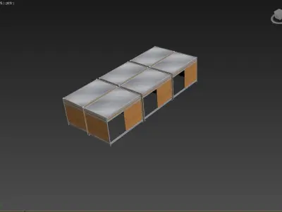 Store  market Low-poly 3D model