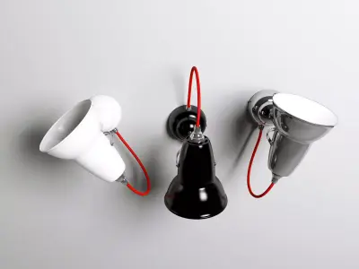 Duo wall lamp with brass fittings 3D model