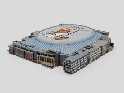 Little Caesars Arena 3D model