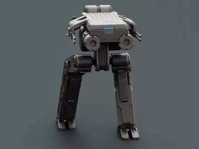 MECHA WALKER R-1 RIGGED 3D model