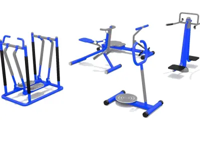 Kid Play Fitness Low-poly 3D model shop