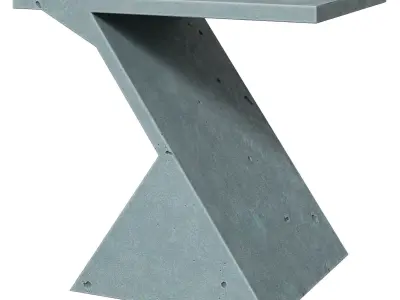 Forma Cemento Studio Salaris concrete tables Abecedario 3D model
