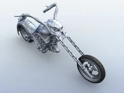 Sci Fi Motorcycle 3D model