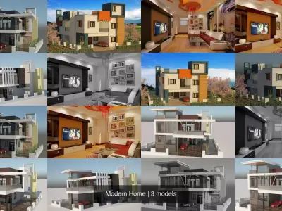 Modern Home 3D Model Pack