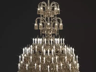 Baccarat chandelier 3D model
