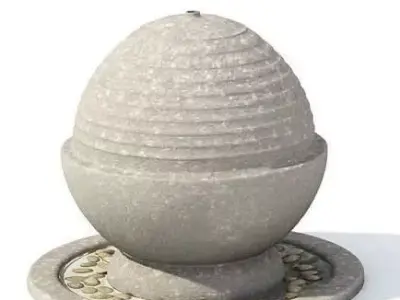 Concrete Acorn Garden Decoration 3D model