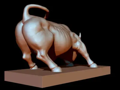 bull of wall s styreet new york 3D print model
