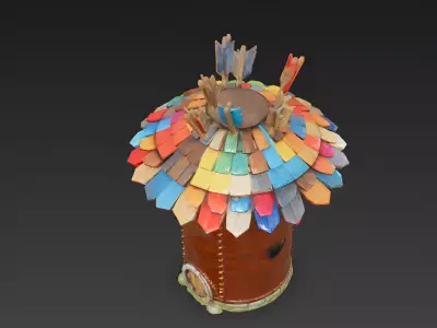 The Sharpshooters Quiver Archer Tower 3D Model Low-poly 3D model