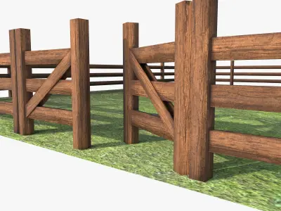  corral for livestock Low-poly 3D model