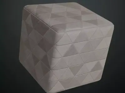 Geometric Triangular Wood Mosaic PBR Texture