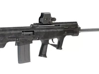 LA-K12 Puma Bullup Shotgun PBR Low Poly Low-poly 3D model