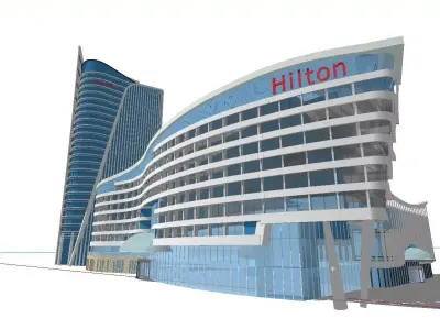 vacation spot-Resort-Fashion Leisure Hotel-093 3D model