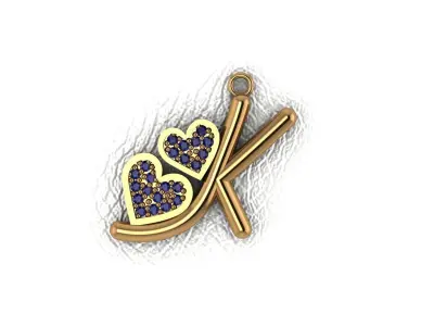 Alphabet Heart Collection 3D print model