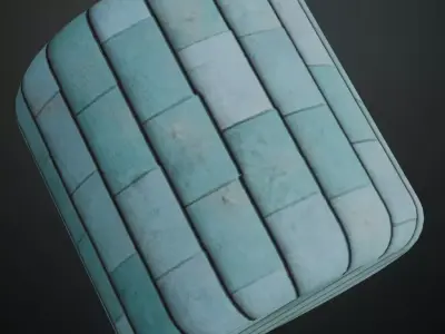 Rustic Weathered Teal Slate Shingles PBR Seamless Texture