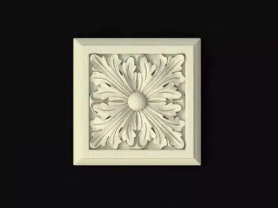 rosette ornate flower 3D model