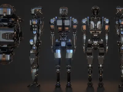 Robot M71 Low-poly 3D model