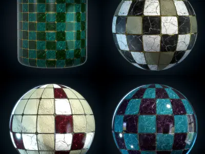 Stone Floor Wall material - VOL 02 - Maps - SBsar Texture