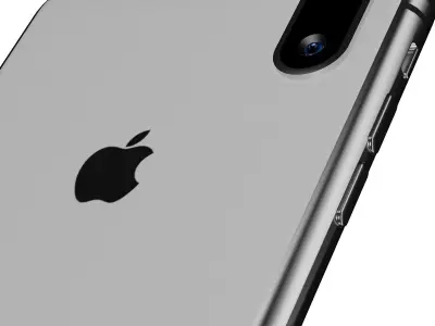 iPhone X xr silver 3D model