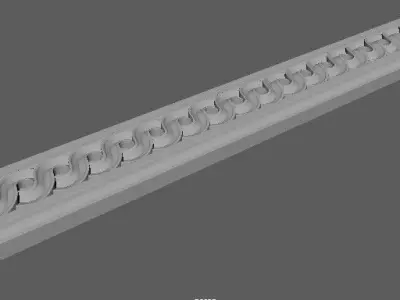 carved baguette 3D model