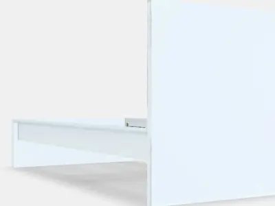 MALM Bed frame high 89 Low-poly 3D model