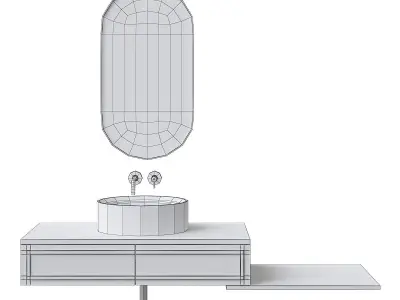 Washbasins Furniture 3d model Low-poly 3D model buy