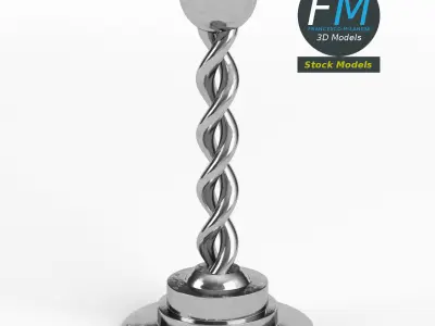 Candle with holder 3D model