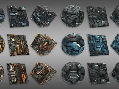 Sci-Fi Texture Kit PBR 20 Pack Texture