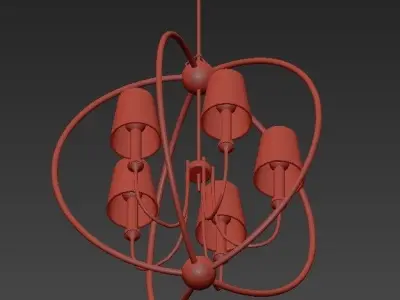 Sylvan 5 Light Chandelier 3D model