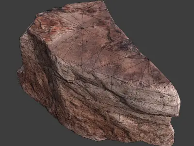 Cinder Debris Low-poly 3D model