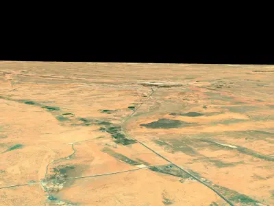 NEOM city topography Saudi Arabia - tile n27 e38 3D model