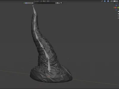 Alien Tentacle Toy Rigged Lowpoly and Highpoly Low-poly 3D model