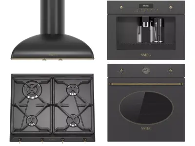 Smeg Kitchen Appliance Collection 3D model