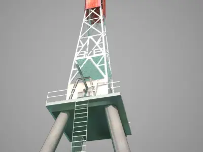 The Creal Reef Lighthouse Low poly Low-poly 3D model