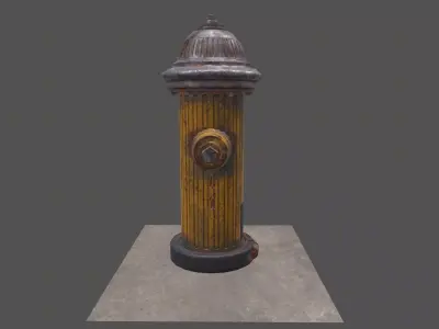 Fire Hydrant Low-poly 3D model Low-poly 3D model