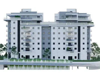 Residence Building 2 Low-poly 3D model